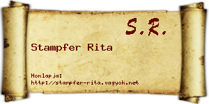 Stampfer Rita névjegykártya